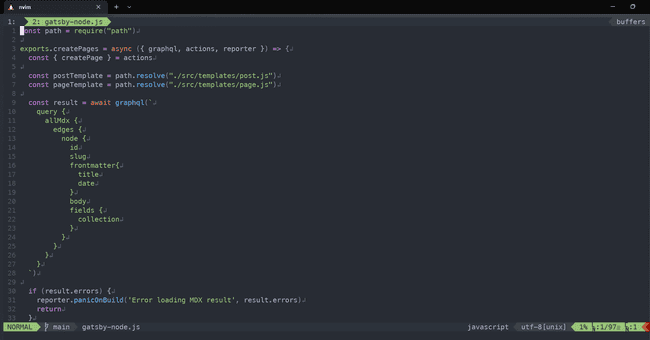 Image of my text editor