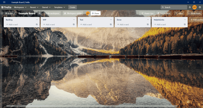 Image of how to start my trello board